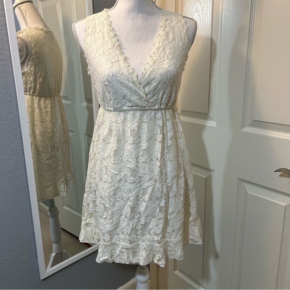American Rag lace empire waist dress Small